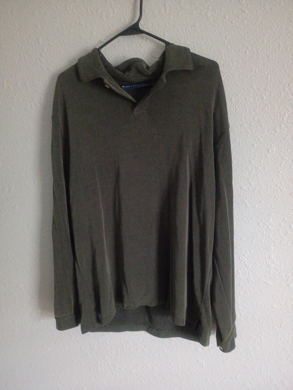 Blue Sky Olive Ribbed Collared Top - Picture 2 of 6